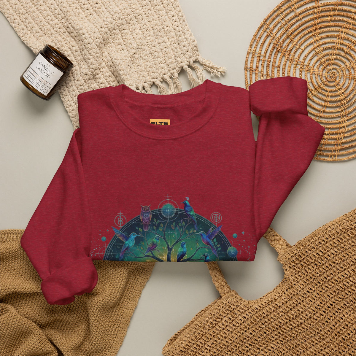 Tree of Life Crewneck Sweatshirt — Spiritual Nature Graphic Pullover