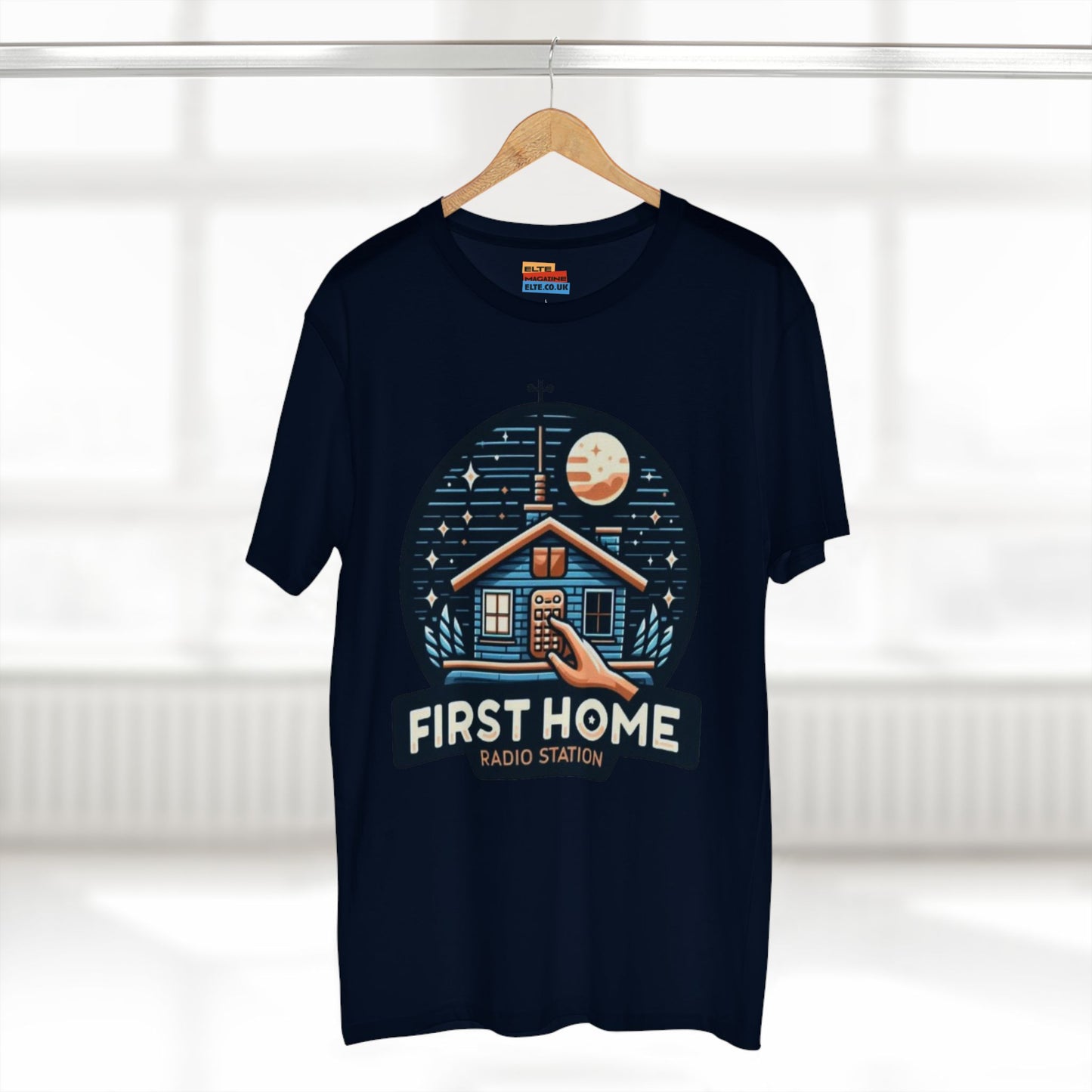 First Home Radio Station Graphic Tee - Celebrate Unity and Nostalgia