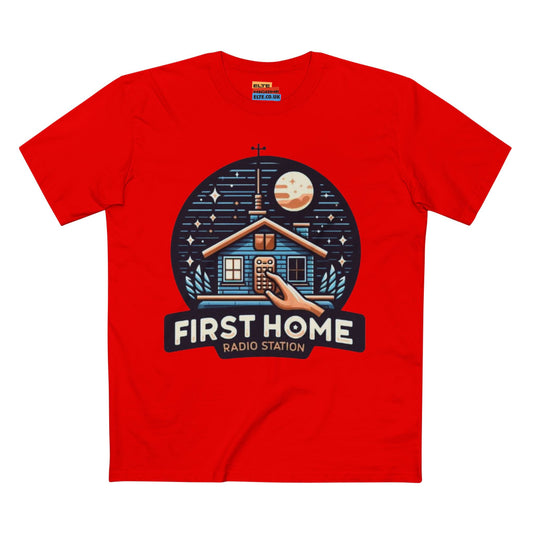 First Home Radio Station Graphic Tee - Celebrate Unity and Nostalgia