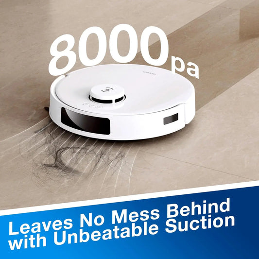 ECOVACS DEEBOT N20 Saugroboter mit Wischfunktion, 8000 Pa, 300 Min. Laufzeit, Anti-Verhedderungs-Funktion