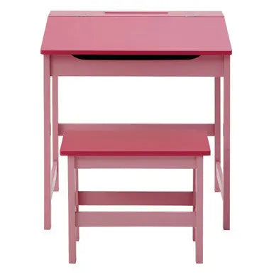 Jordan Childrens Pink Desk And Stool Orsina