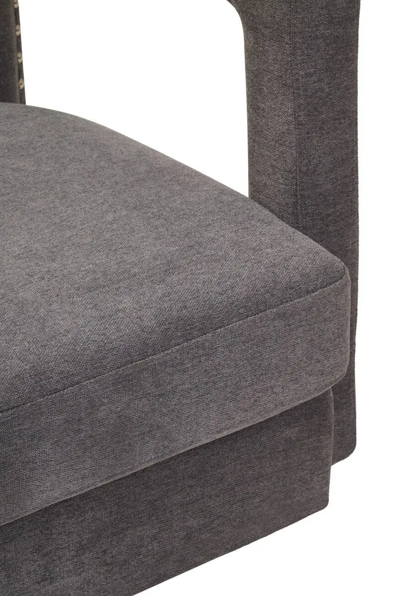 Hestia Ash Velvet Swivel Chair Orsina