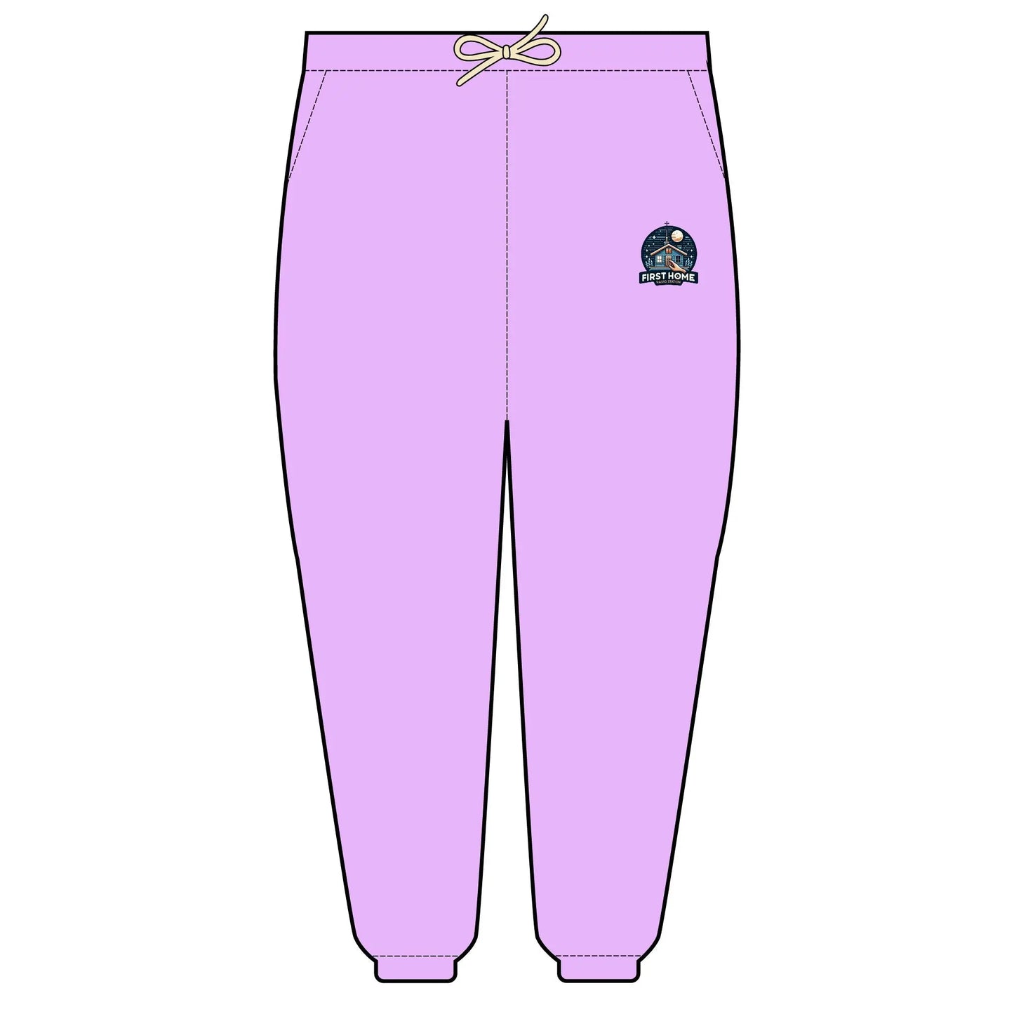 Fleece Sweatpants - First Home Radio Logo Design Printify
