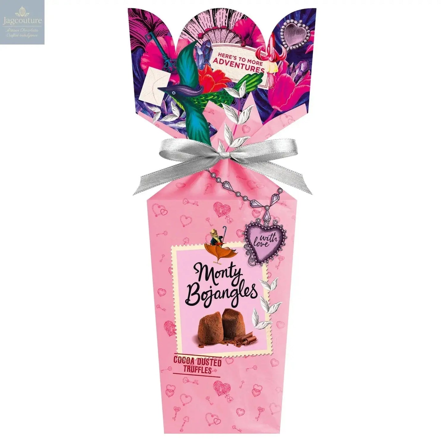 Choccy Scoffy Bouquet gift box of chocolatey flavoured cocoa dusted truffles Jag Couture Chocolates