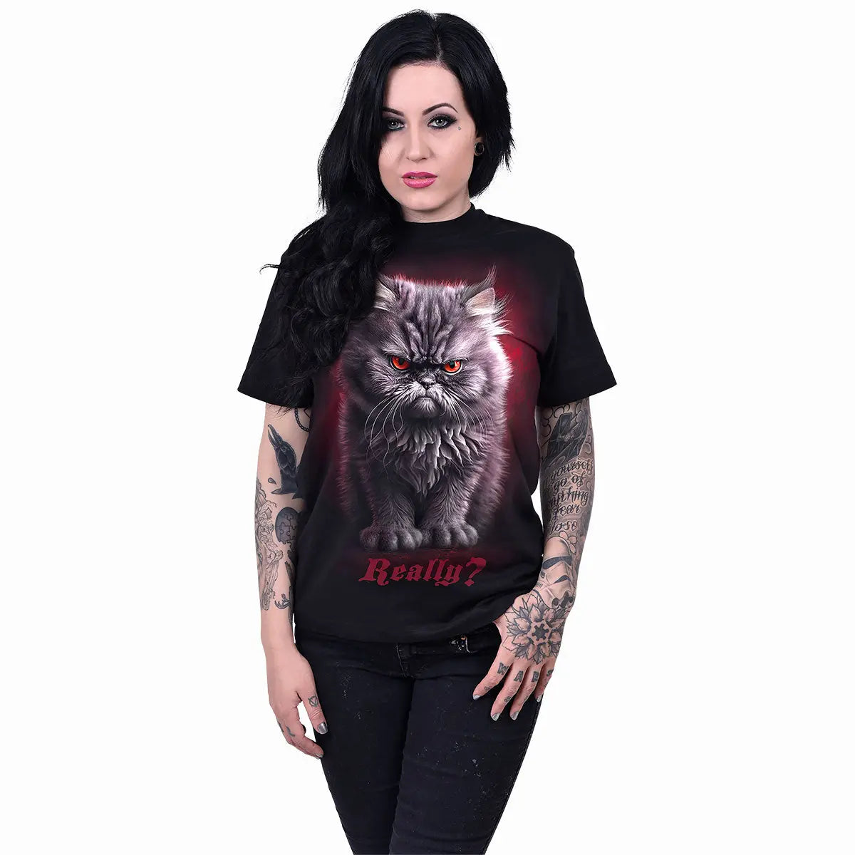 ANGER MANAGEMENT - Front Print T-Shirt Black Spiral Direct