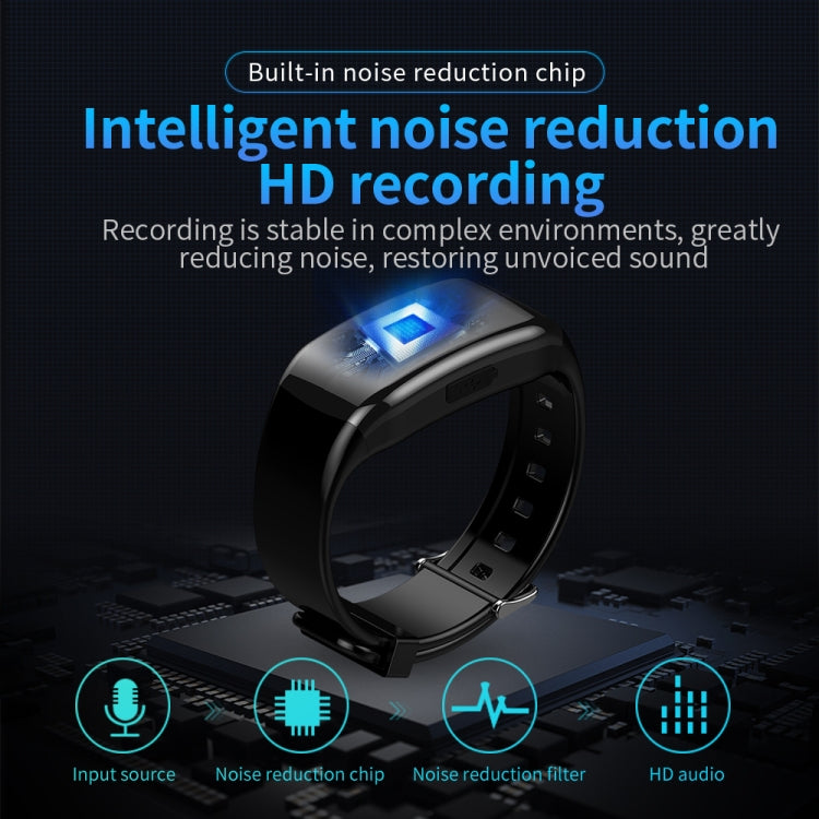 JNN C5 HD Noise Reduction Smart Recording Electronic Bracelet, Capacity:64GB