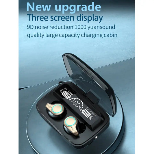 M18 Bluetooth 5.1 LED Display Screen Waterproof Wireless Bluetooth Earphone with Charging Box, M18 Mira Sales