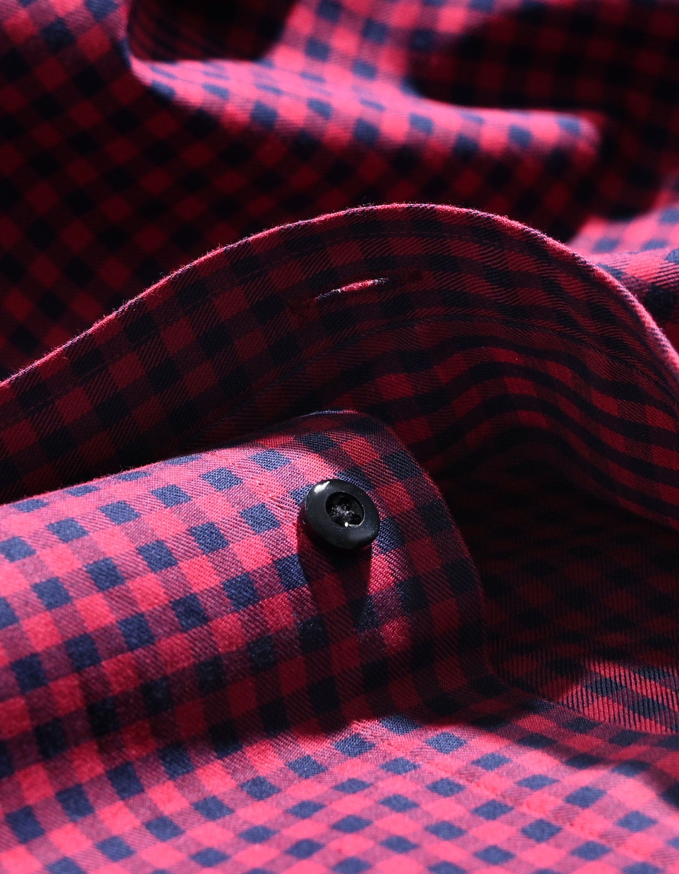 Red And Navy Checkered Formal Shirt