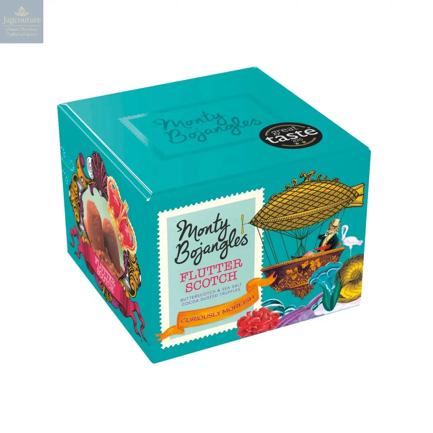 Flutter Scotch gift box of cocoa dusted truffles with butterscotch chips Jag Couture Chocolates