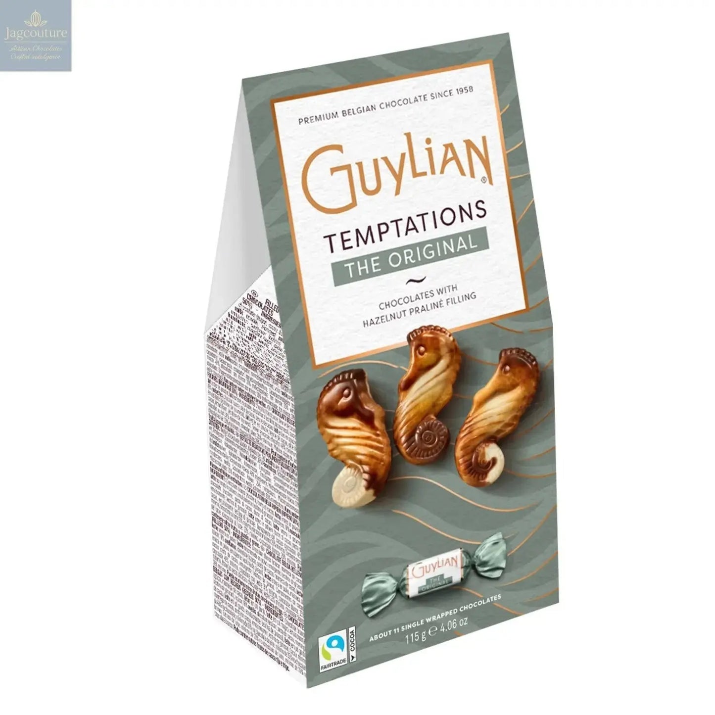 Guylian Temptations twist wrapped praline filled sea horses Jag Couture Chocolates