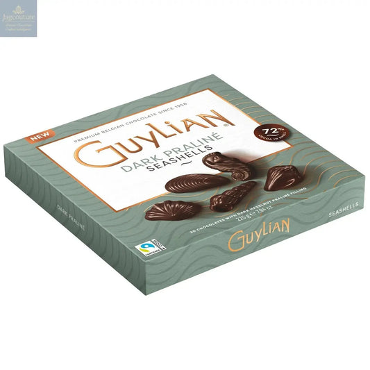 Guylian dark chocolate praline seashells in gift box Jag Couture Chocolates