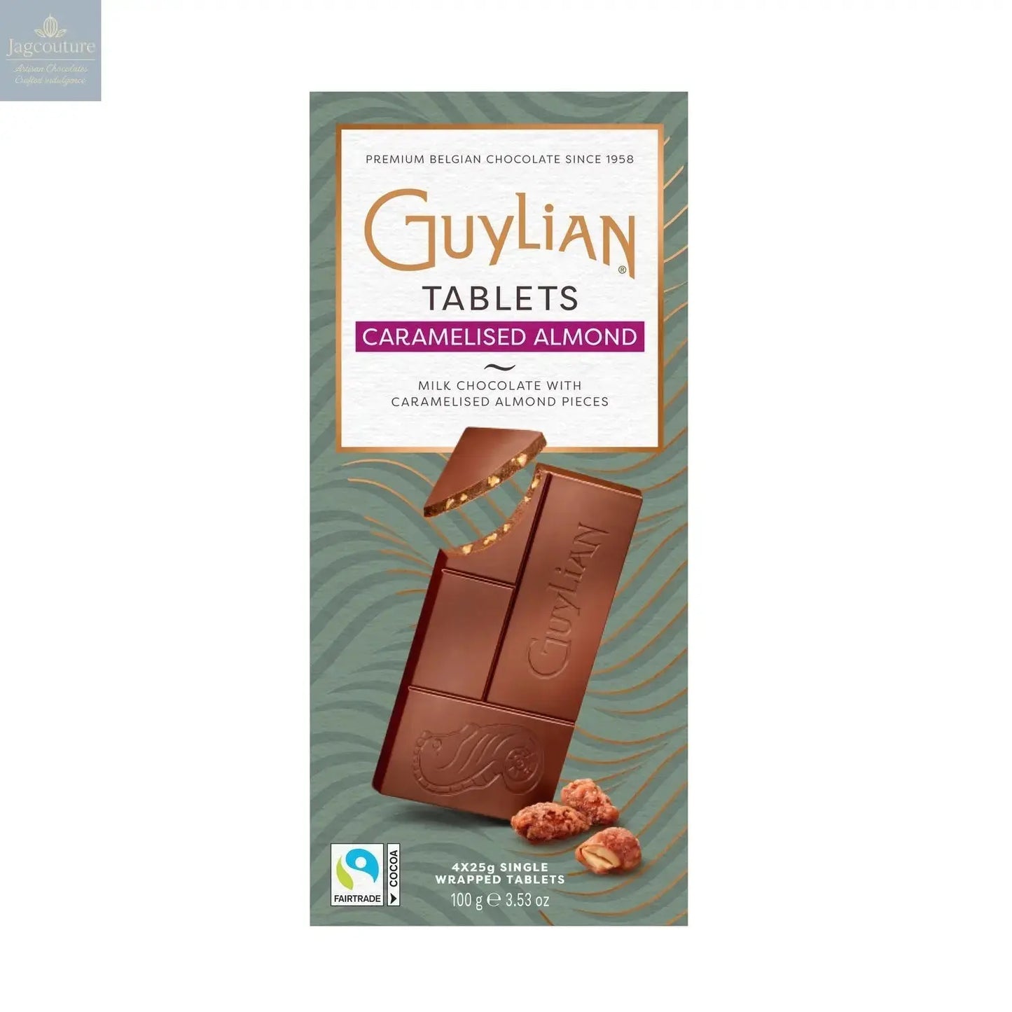 Guylian milk chocolate mini bars with caramelised almonds Jag Couture Chocolates