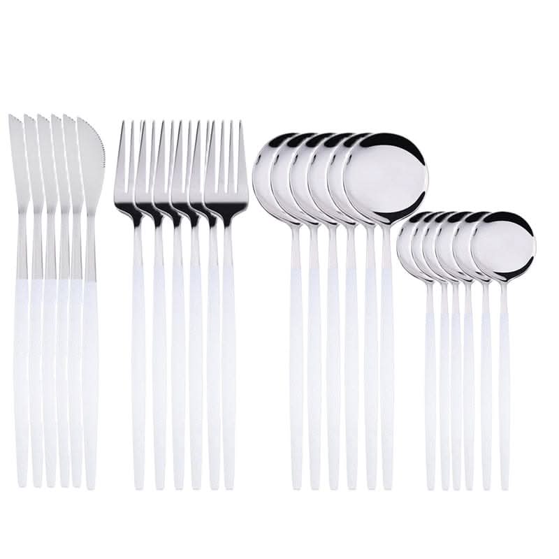 24Pcs 18/10 Stainless Steel Dinnerware Set