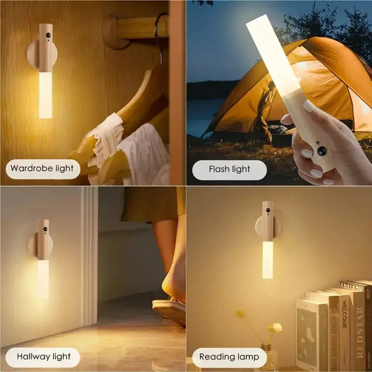 Smart Motion Sensor Night Light – Rechargeable Magnetic LED Wall Lamp, Wireless Modern Lighting for Hallway, Bedroom, Stairs & Cabinets DArtano