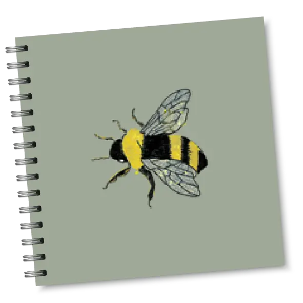 Sammy's Bee Sq Notebook Red Robin Gifts