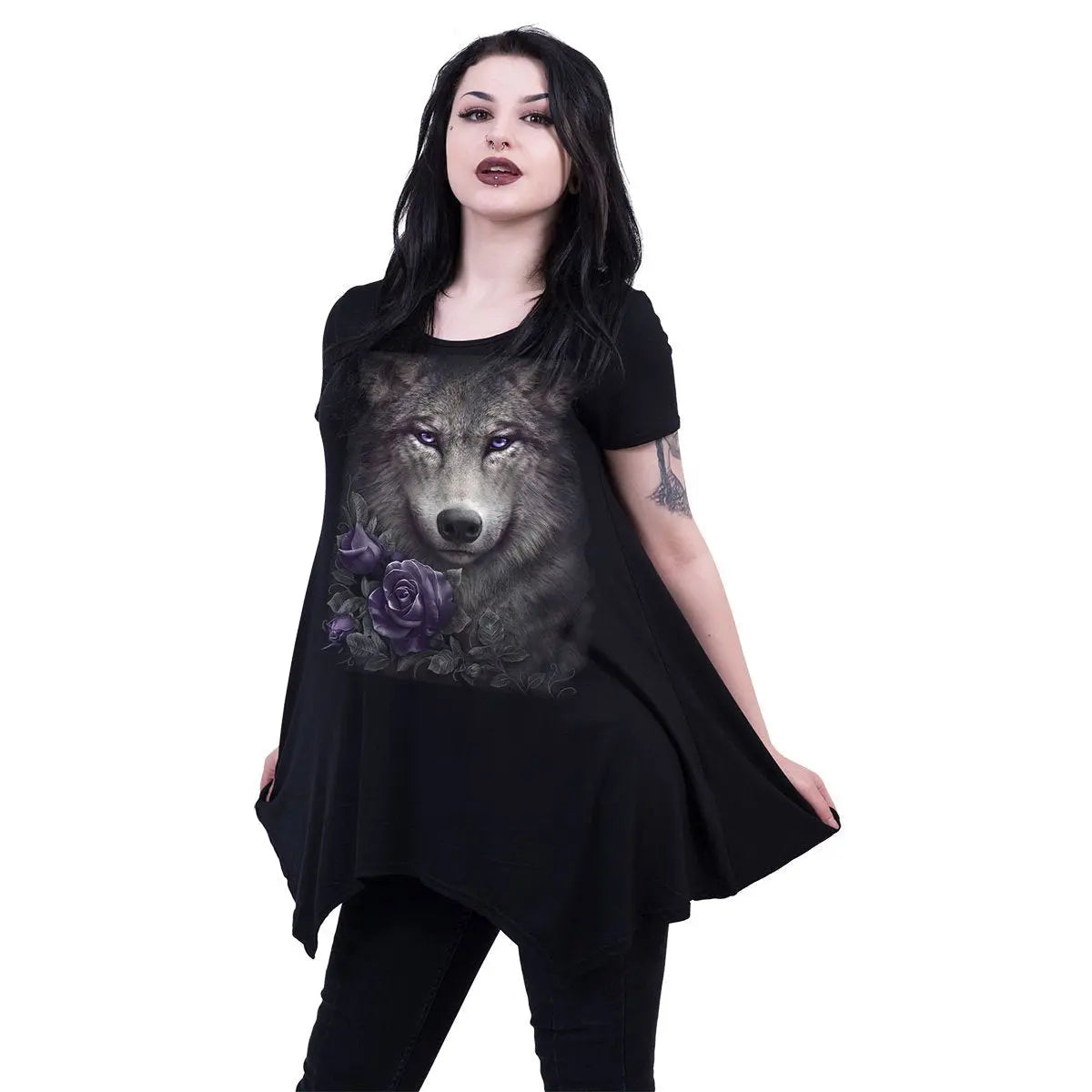 WOLF ROSES - Smock - Tunic Casual Top Spiral Direct