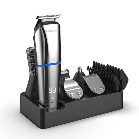 MARSKE 6 In 1 Hair Clipper Grooming Set Rechargeable Razor Carving Nose Hair Trimmer EU Plug Vitrax