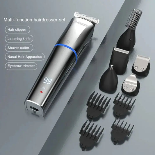 MARSKE 6 In 1 Hair Clipper Grooming Set Rechargeable Razor Carving Nose Hair Trimmer EU Plug Vitrax