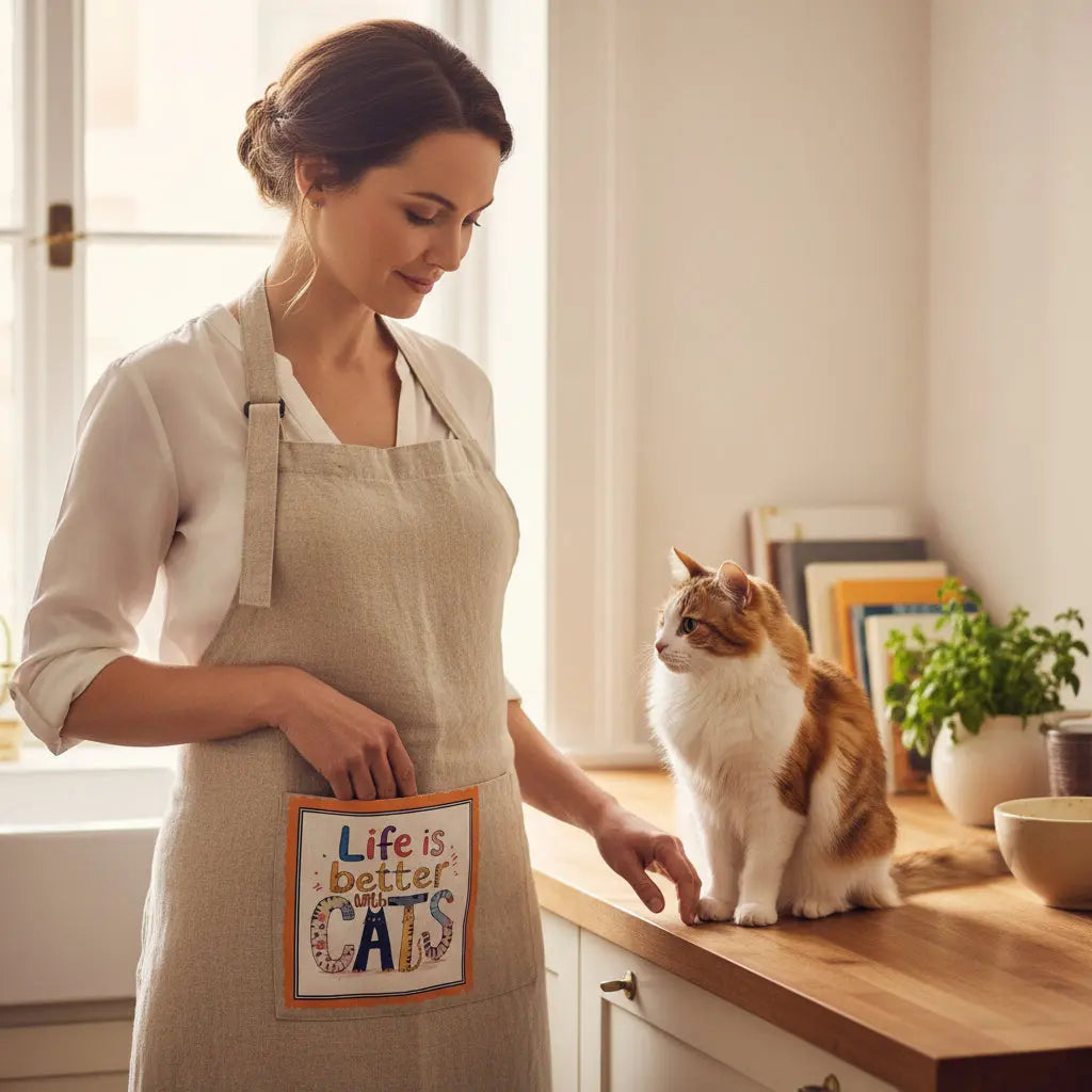 Life Is Better With Cats Apron Red Robin Gifts