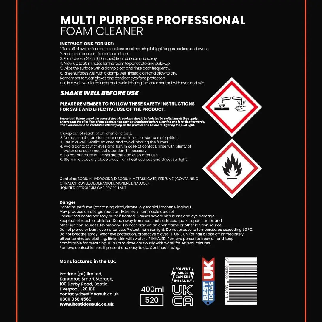Profoam - Kitchen Hob & Oven Cleaner | Fresh Lemon Best Ideas UK