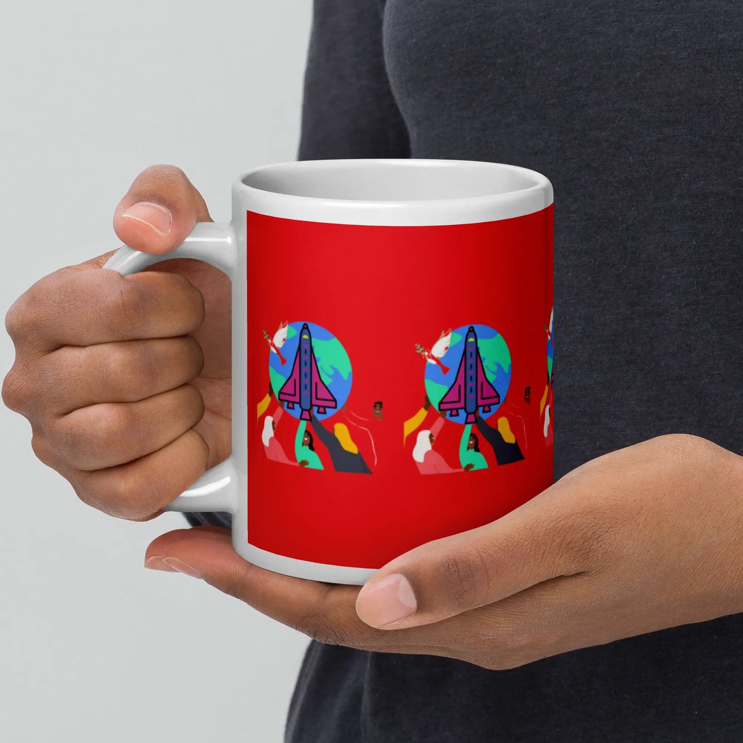 White glossy mug First Home Giftshop