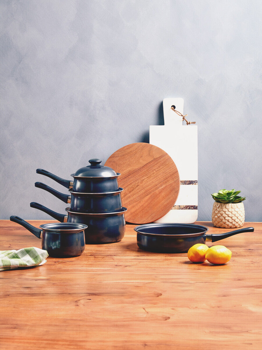 Black Non Stick 5 Piece Cookware Set | Viggo