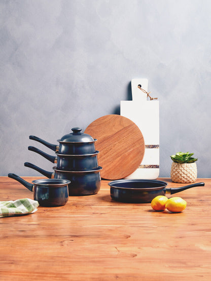 Black Non Stick 5 Piece Cookware Set | Viggo