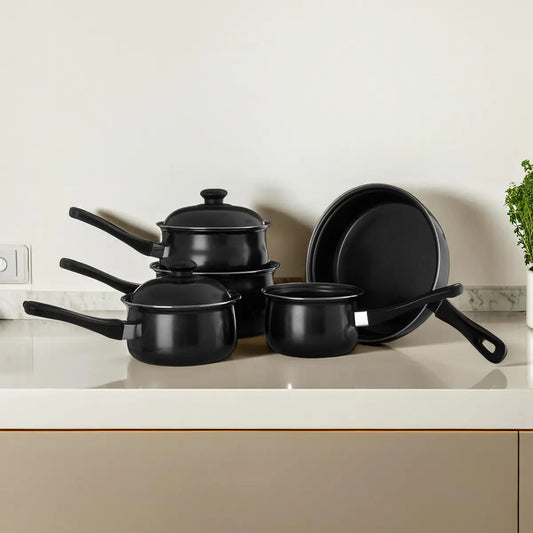 Black Non Stick 5 Piece Cookware Set | Viggo Orsina