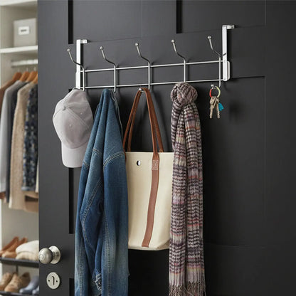 Ten Hook Over Door Chrome Hanger | Chic Orsina