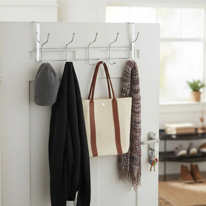 Ten Hook Over Door Chrome Hanger | Chic Orsina