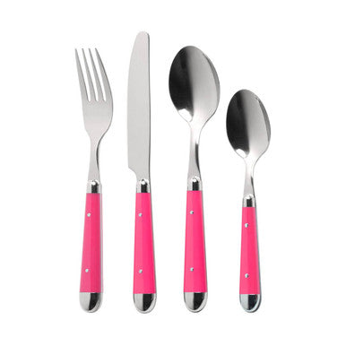 Hot Pink 16 Piece Cutlery Set | Brasserie