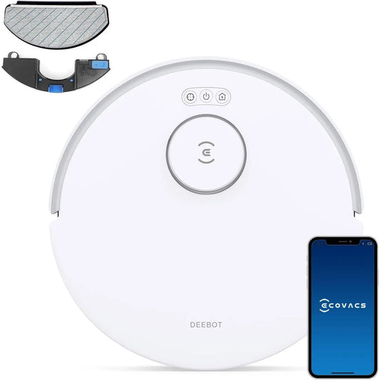 ECOVACS DEEBOT N20 Saugroboter mit Wischfunktion, 8000 Pa, 300 Min. Laufzeit, Anti-Verhedderungs-Funktion