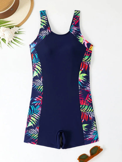 Women's Fashion Personalized One-piece Boxer Swimsuit Michan Direct