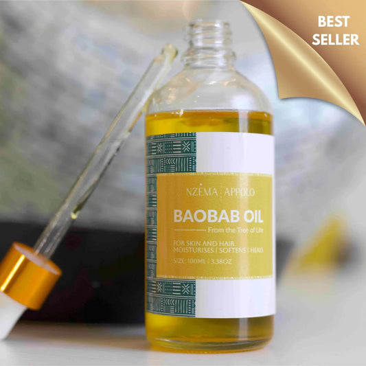 Nzema Appolo Cold-Pressed Hydrating Baobab Oil 100ml - Anti-Ageing, Collagen Production, Eczema, Scars Nzema Appolo
