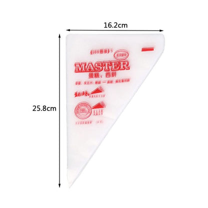 100 PCS Disposable Pastry Bag S/M/L Piping Bag for Baking