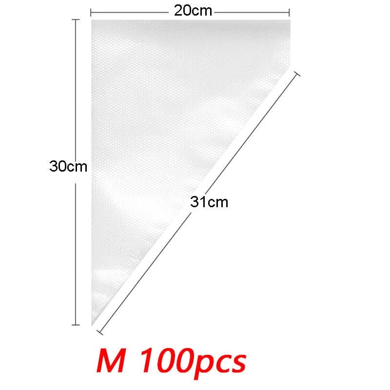 100 PCS Disposable Pastry Bag S/M/L Piping Bag for Baking