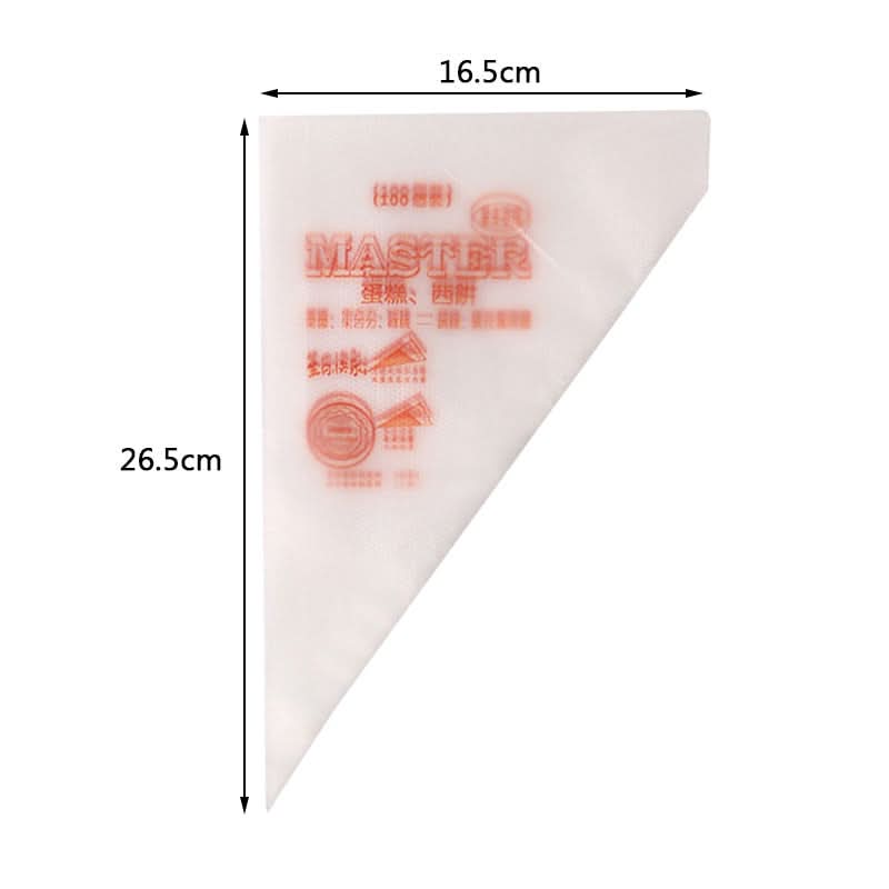 100 PCS Disposable Pastry Bag S/M/L Piping Bag for Baking