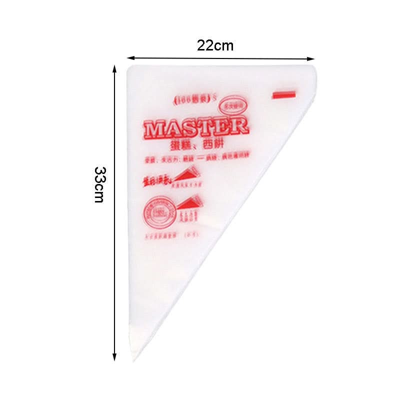 100 PCS Disposable Pastry Bag S/M/L Piping Bag for Baking