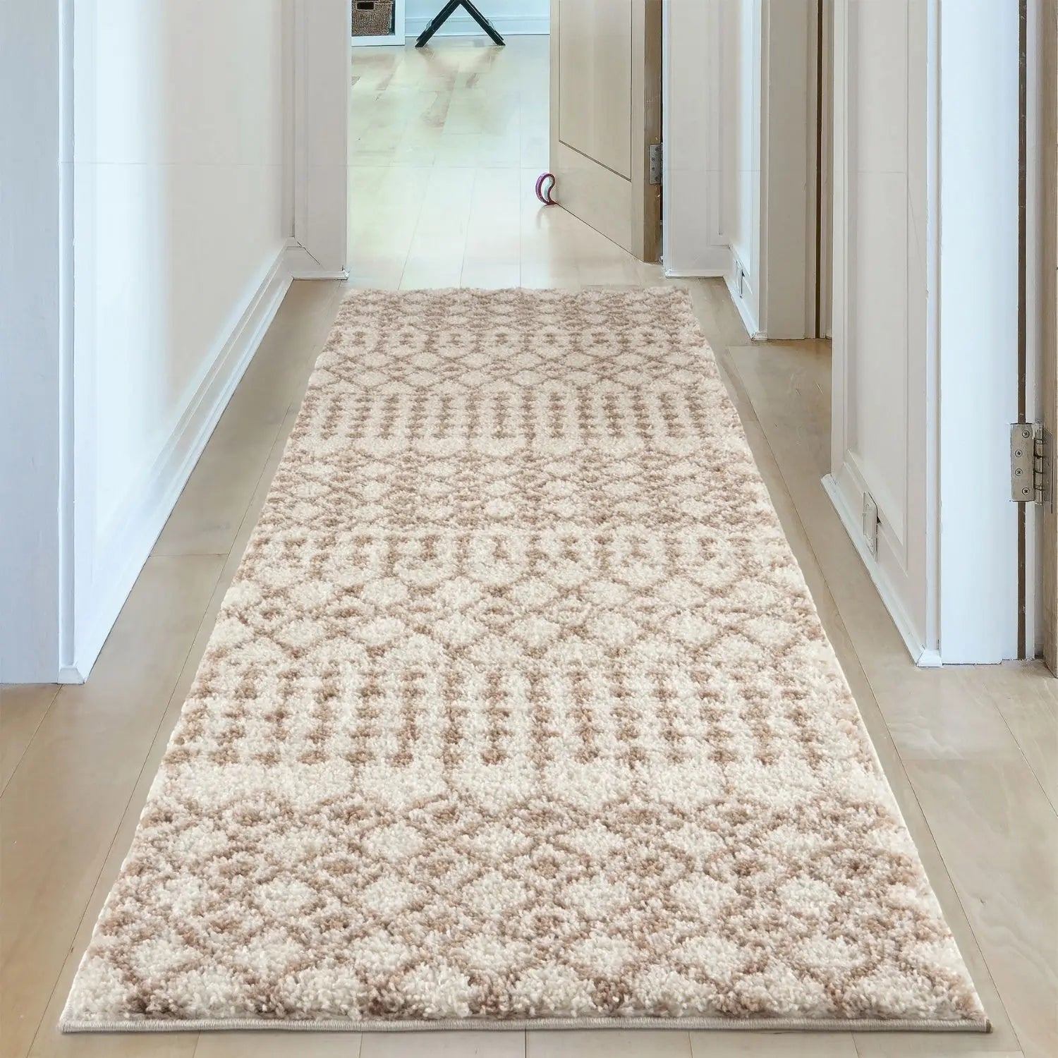 Moroccan Ivory Beige Shaggy Rug | 1030 The Rugs