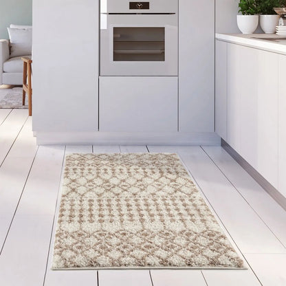 Moroccan Ivory Beige Shaggy Rug | 1030 The Rugs