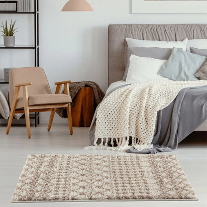 Moroccan Ivory Beige Shaggy Rug | 1030 The Rugs