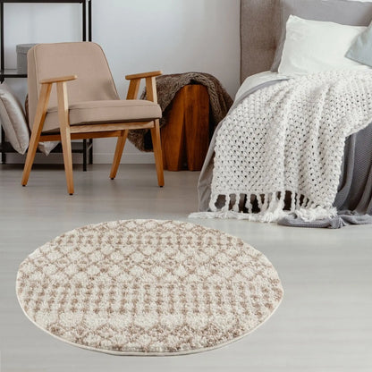 Moroccan Ivory Beige Shaggy Rug | 1030 The Rugs