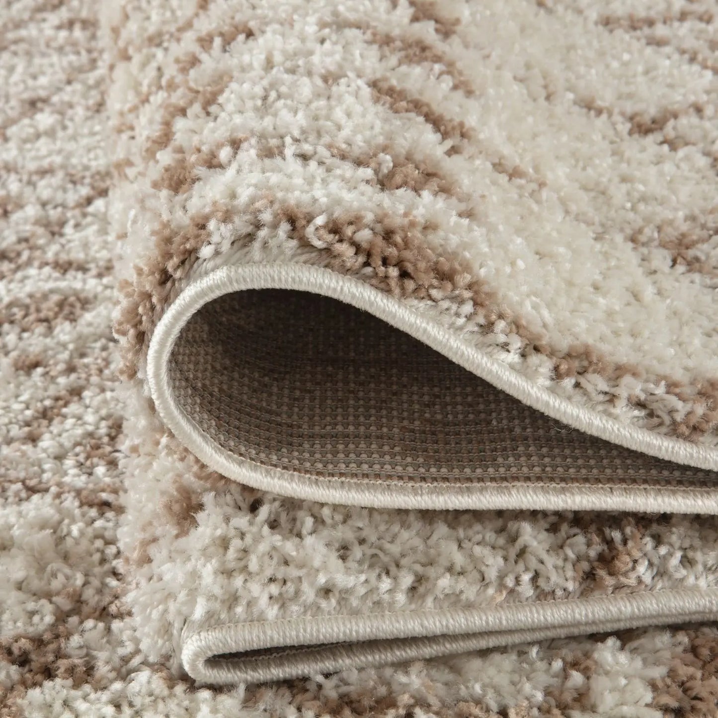Moroccan Ivory Beige Shaggy Rug | 1030 The Rugs