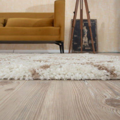 Moroccan Ivory Beige Shaggy Rug | 1030 The Rugs