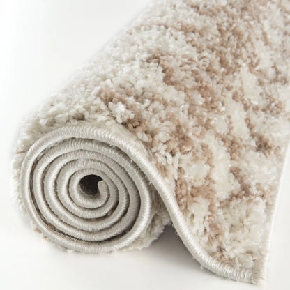 Moroccan Ivory Beige Shaggy Rug | 1030 The Rugs