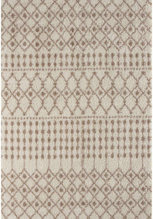 Moroccan Ivory Beige Shaggy Rug | 1030 The Rugs