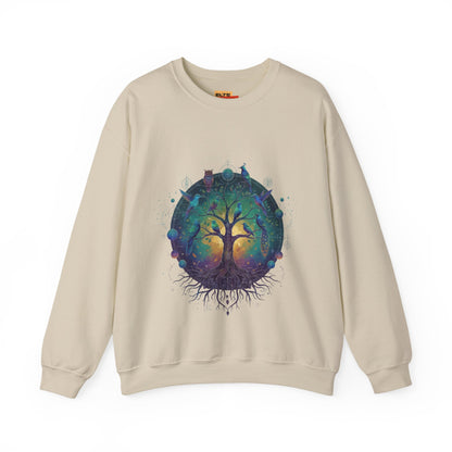 Tree of Life Crewneck Sweatshirt — Spiritual Nature Graphic Pullover