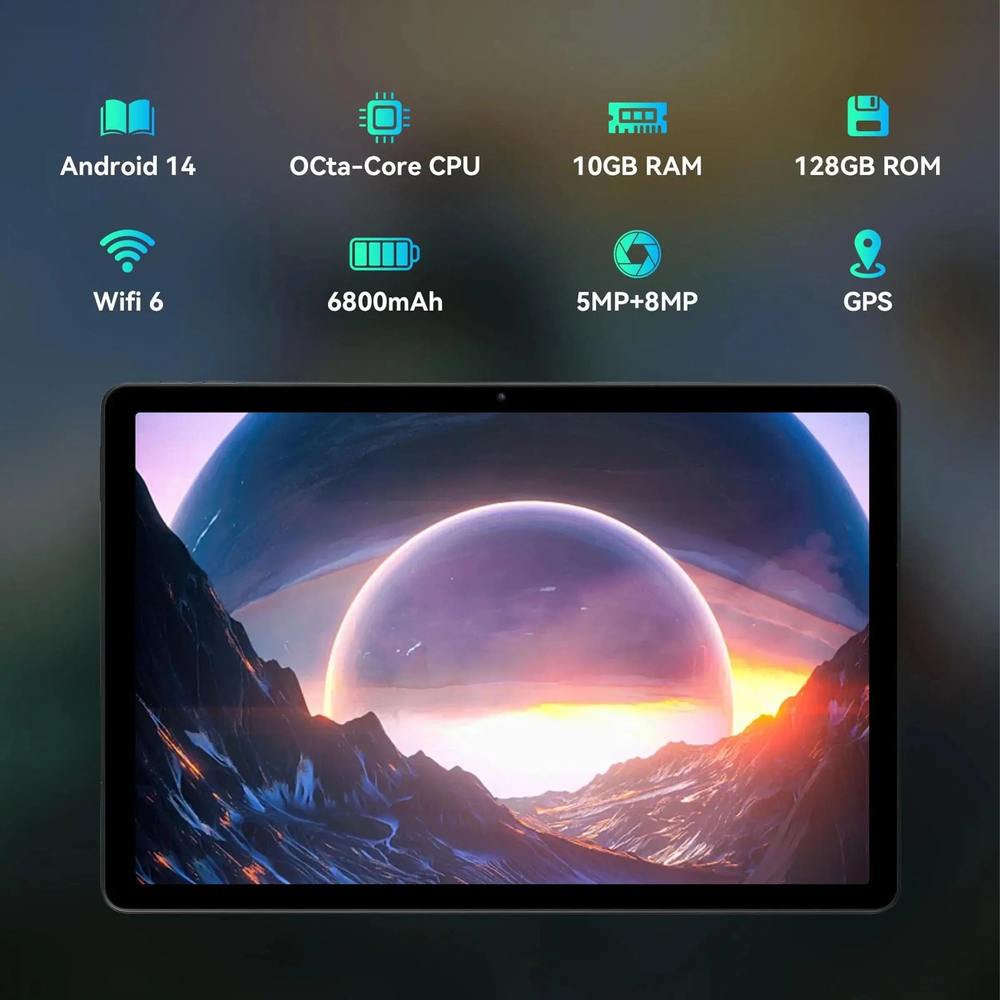 11 Inch Tablet Android 14 HD IPS Display Computer, 10GB RAM, 64GB Storage WiFi Best Home Gadgets
