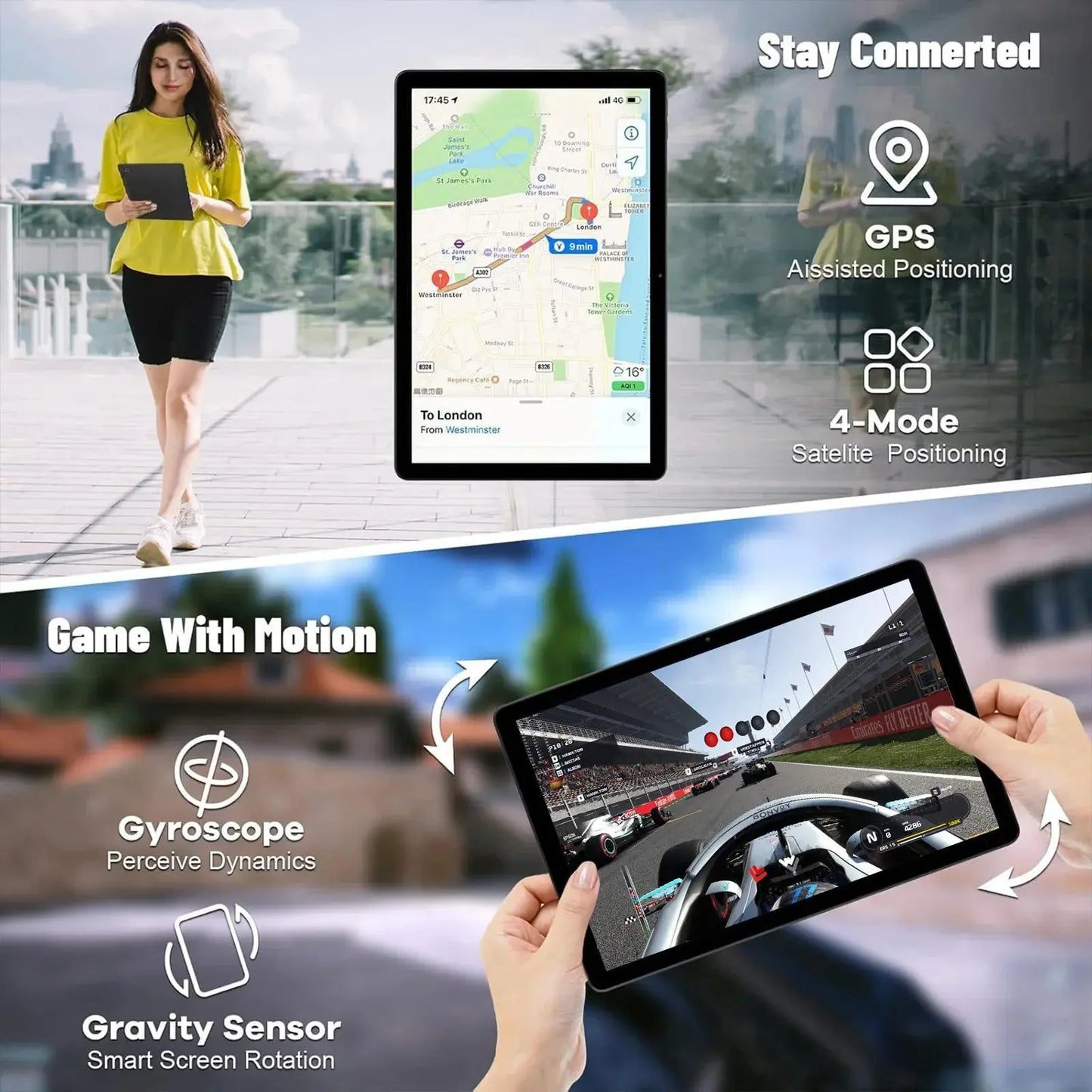 11 Inch Tablet Android 14 HD IPS Display Computer, 10GB RAM, 64GB Storage WiFi Best Home Gadgets