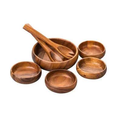 Acacia 7 Piece Salad Serving Set | Kora Orsina